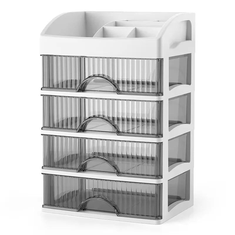 New 1Pc 5-Layer Makeup Storage Box Debris Storage Box Drawer-Style Dressing Table Office Deskcosmetics Multi-Layerstoragecabinet
